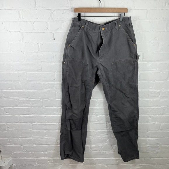 Carhartt Men's Stretch Relaxed Fit Cargo Work Pants High Rise Gray Size 36 - Picture 1 of 4